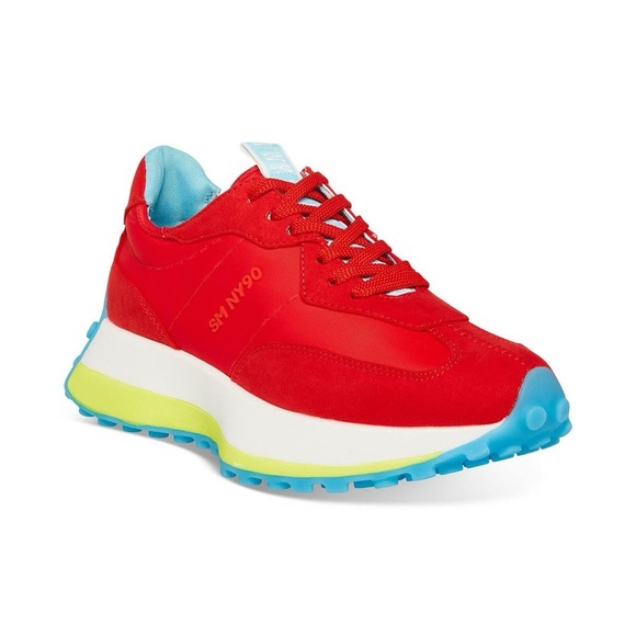 Steve Madden Women's Chasen Sneaker, Red Multi, 7.5 EUC - Picture 2 of 7